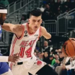 Bam Adebayo deixa marca sob os olhos de Tyler Herro